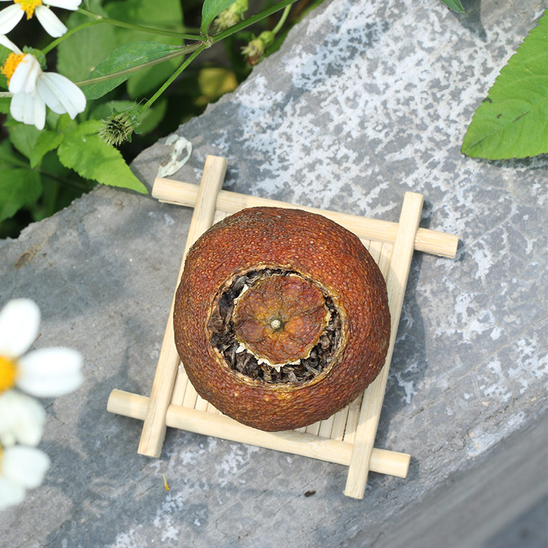 2016高山柑普生茶350克铁罐装